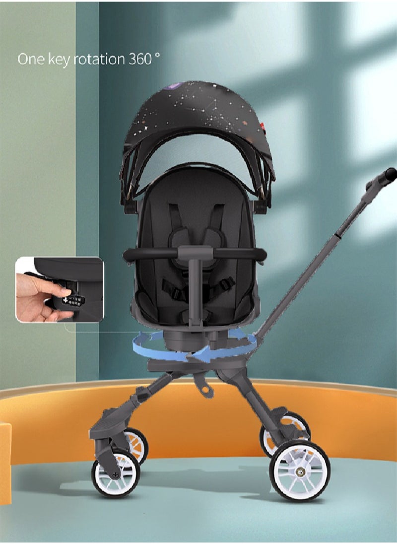 MaBaby One-button Folding Can Sit And Lie Flat Two-way Stroller  - Image 5
