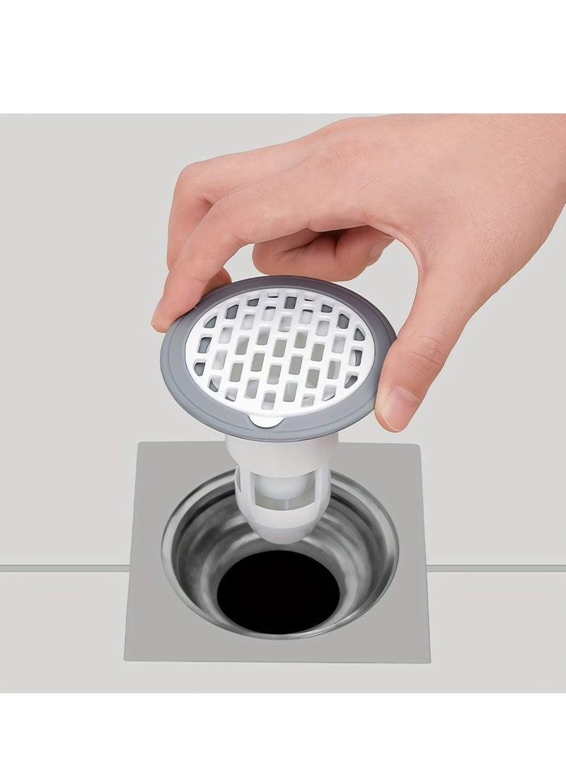 قطعة واحدة من تصريف الأرضية البيضاء، تصريف أرضية المرحاض المنزلي، مجاري مرحاض الحمام المضاد للرائحة، جهاز انسداد مضاد للحشرات ومضاد للرائحة، تصريف أرضية من السيليكون - Image 2