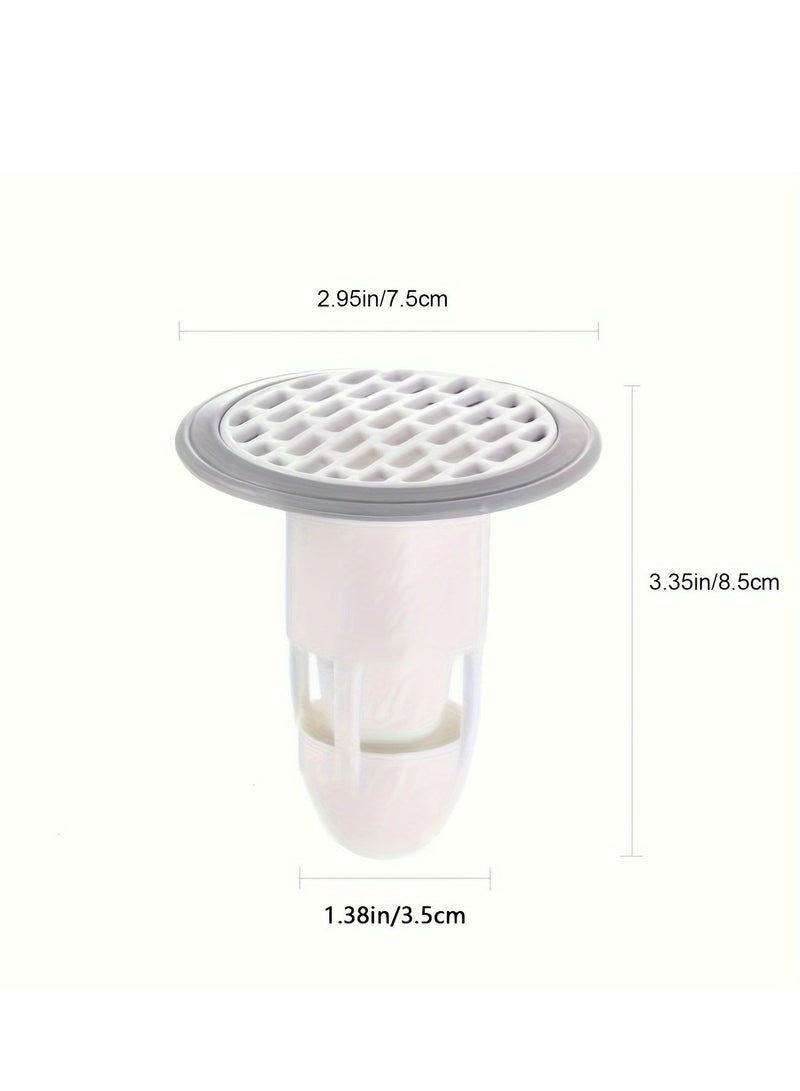 قطعة واحدة من تصريف الأرضية البيضاء، تصريف أرضية المرحاض المنزلي، مجاري مرحاض الحمام المضاد للرائحة، جهاز انسداد مضاد للحشرات ومضاد للرائحة، تصريف أرضية من السيليكون - Image 3