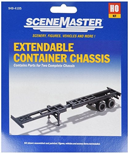 Walthers SceneMaster HO Scale Model of Extendible Container Chassis,949-4105 - Image 3