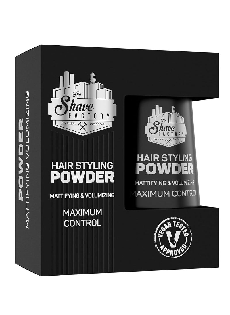the shave factory the shave factory Hair Styling Powder 21gr. Mattifying&Volumizing Powder with Maximum Control-Elegant Design, Ease Of Use, Flexible and Long-Lasting Hold Product For Professional Barbers 20gr  - Image 1