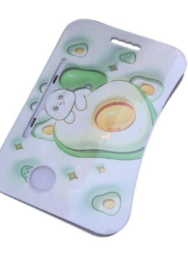 ترابيزة متعددة الاستخدام للأطفال – قابلة للطي للمذاكرة واللاب توب وتناول الطعام على السرير مع حامل أكواب ومكان للأقلام – خامة عالية الجودة (R) - Image 2