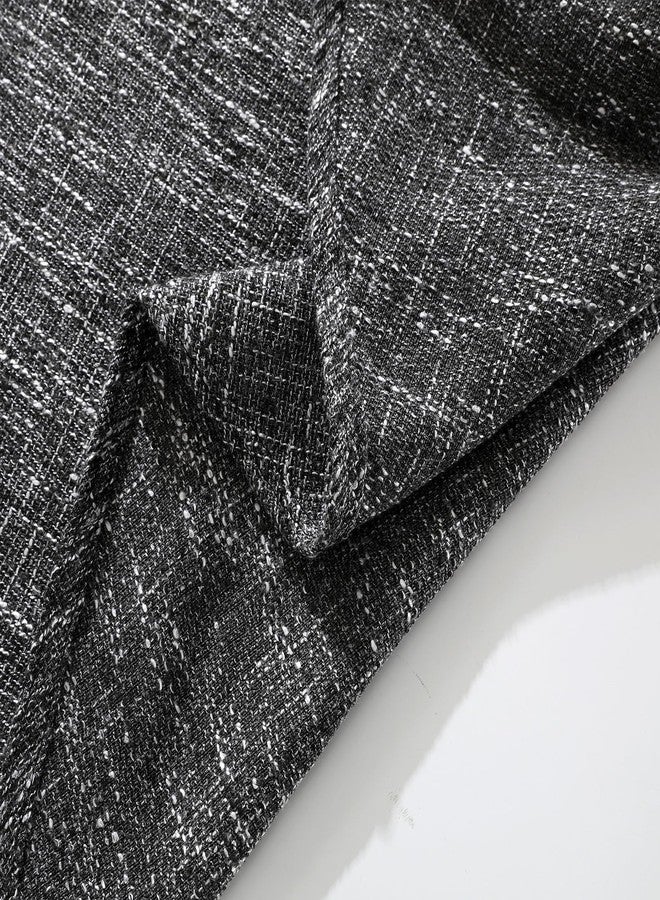 Fhberni Heavy Weight Round Tablecloth, Decorative Solid Color Table Cover, Cotton Linen Table Cloth Kitchen Dining Home Tabletop Decoration, Dark Grey 48 inch (Recommended for table sizes up to 32 inches) - Image 4