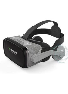 Virtual reality glasses for Android phones iOS 3.5-7 inches, virtual reality glasses with blue light lenses and noise-canceling headphones