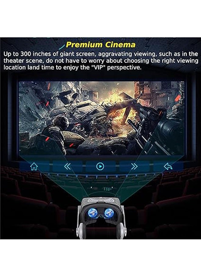 General - Virtual reality glasses for Android phones iOS 3.5-7 inches, virtual reality glasses with blue light lenses and noise-canceling headphones - Image 1