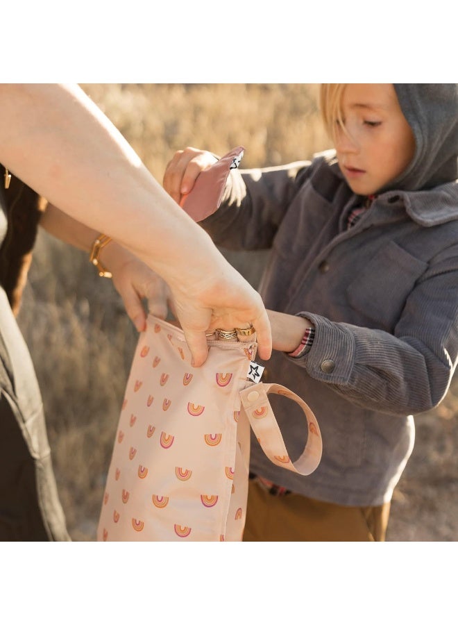 Tiny Twinkle Mess-proof Wet Bags 2 Pack Waterproof and Washable Bag for Travel storage, Stroller, Daycare, Baby Diapers, Yoga, Beach, Pool, Wet Toddler Swimsuits - Image 2