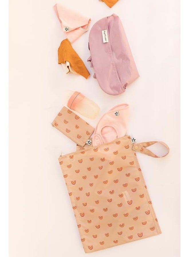 Tiny Twinkle Mess-proof Wet Bags 2 Pack Waterproof and Washable Bag for Travel storage, Stroller, Daycare, Baby Diapers, Yoga, Beach, Pool, Wet Toddler Swimsuits - Image 5