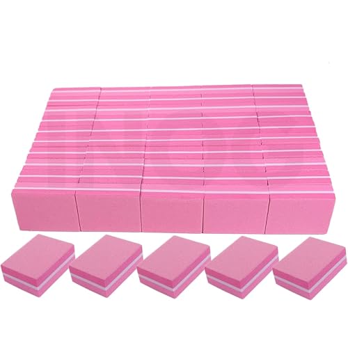 INOG Nail Buffers (50 Pack), Mini Buffer Block Nail File for Acrylic Nails and Natural Nails, 100/180 Grit Nail Buffer Block Bulk Buffing Blocks for Nail Buff Professional Manicure File Blocks Set - Image 1