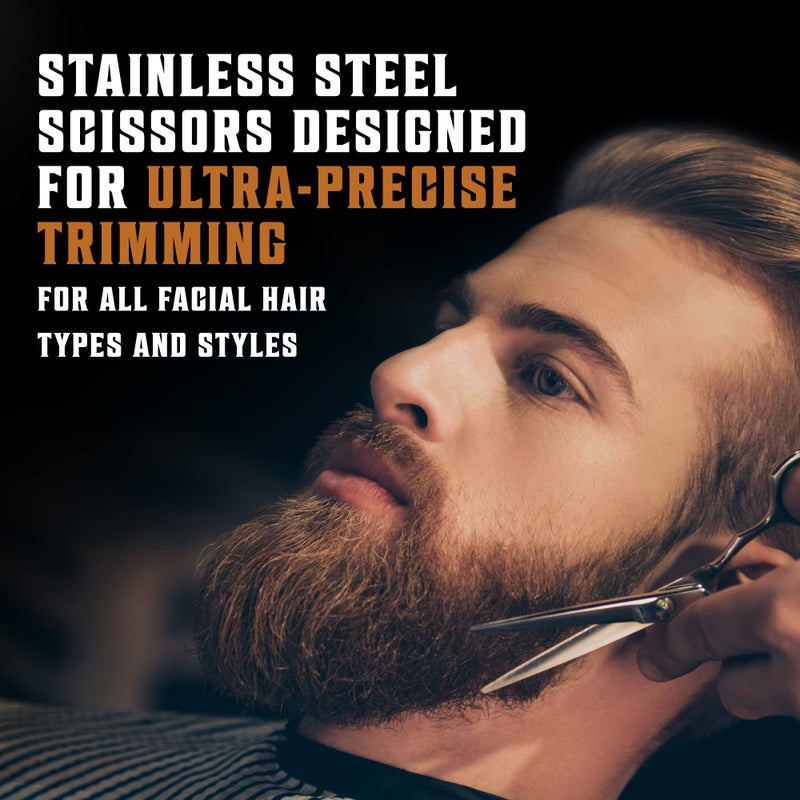 Viking Revolution Beard Comb & Beard Brush Set for Men -- Natural Boar Bristle Brush and Dual Action Pear Wood Comb w/Velvet Travel Pouch - Great for Grooming Beards and Mustaches - Image 5