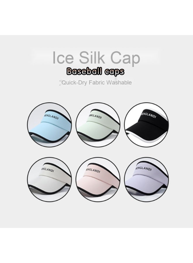 NIBEMINENT Sport Sun Visor Hats, Summer Spring Outdoor Sports Lightweight Empty Top Baseball Cap Cotton Ball Caps for Cycling Running, Tennis, Golf & All Sports - Women and Men - Image 4