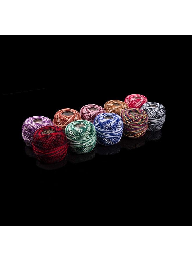 RSP Quality bit® Embroidery Material Crochet Mercer Cotton Thread Yarn for Knitting and Craft Making (10 Ball, Multicolor) - Image 4