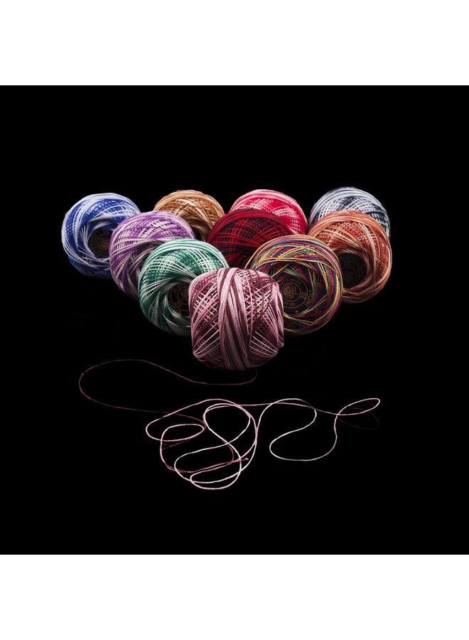 RSP Quality bit® Embroidery Material Crochet Mercer Cotton Thread Yarn for Knitting and Craft Making (10 Ball, Multicolor) - Image 1