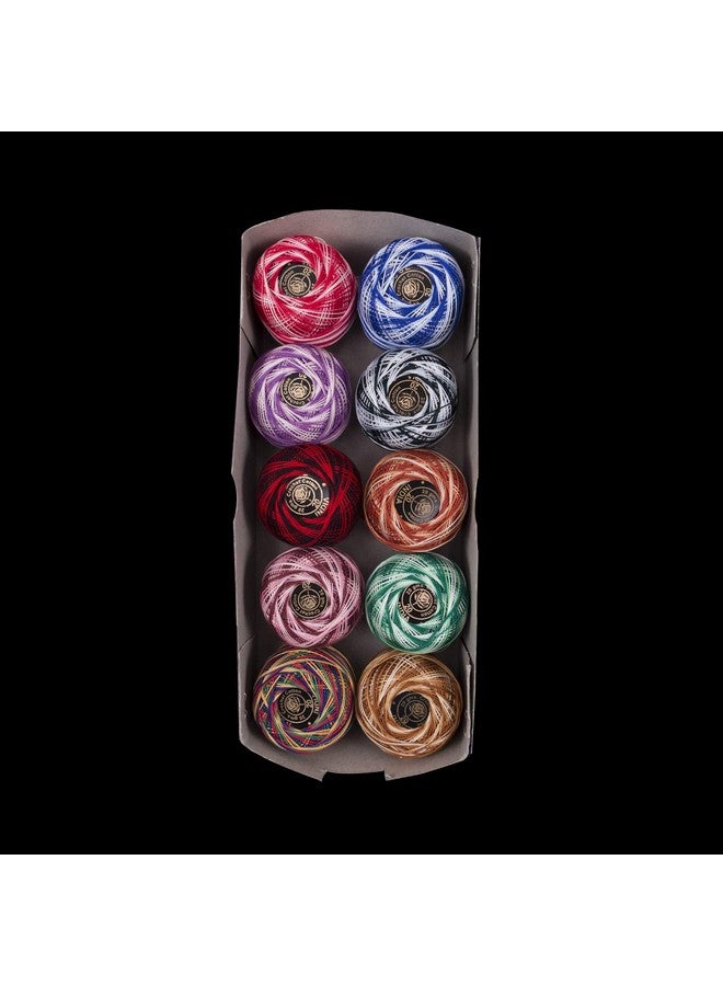 RSP Quality bit® Embroidery Material Crochet Mercer Cotton Thread Yarn for Knitting and Craft Making (10 Ball, Multicolor) - Image 2