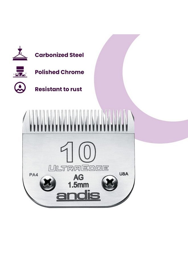 Andis Ultraedge Detachable Clipper Blade Easy Detach And Reattach Settings Ensure The Blade Stays Secure Fits All Andis Detachable Blade Clippers Â- Size 10, Men - Image 2