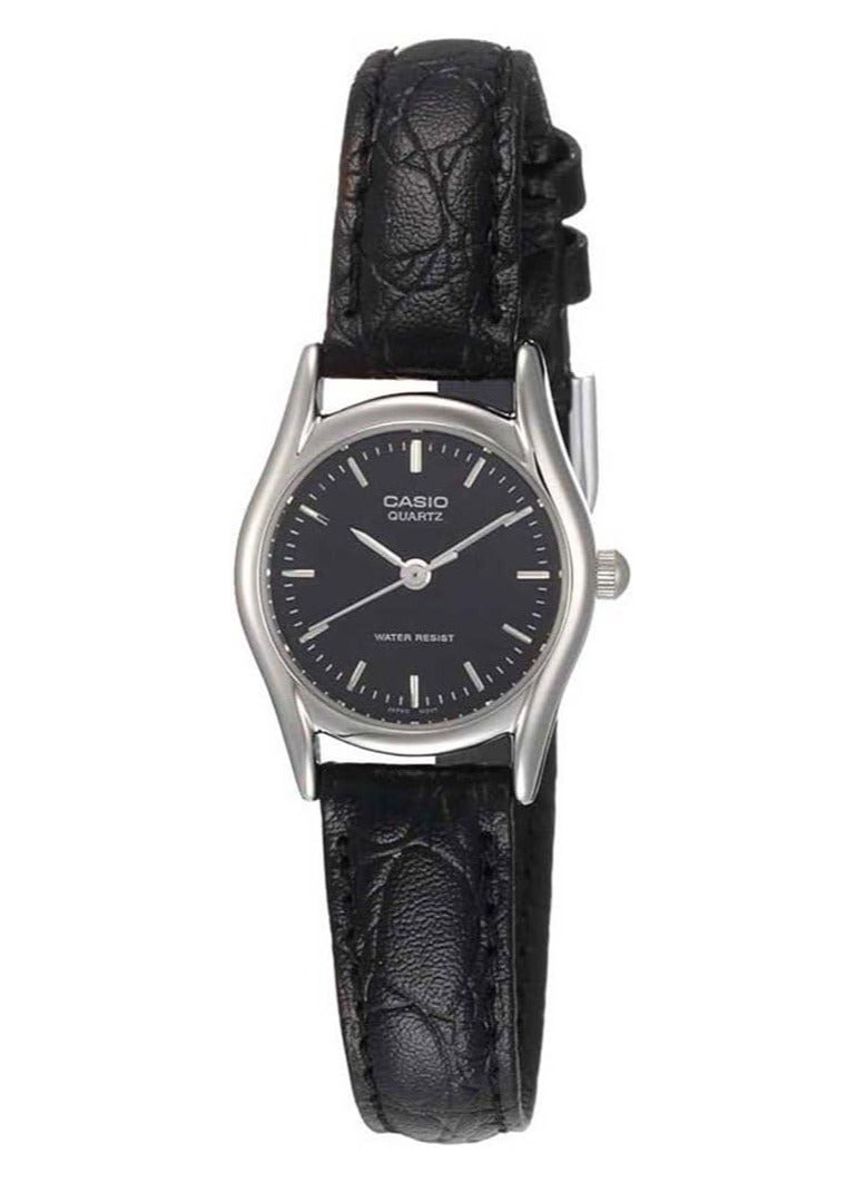 Casio Womens Quartz Watch, Analog Display and Leather Strap LTP-1094E-1A - Image 1