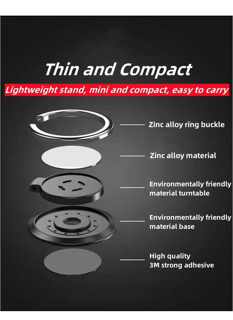 Generic - 【1+1+1 Sets】for OnePlus 13 5G Case & Screen Protector & Magnetic Ring Holder Frosted Pudding Material TPU Cover with Tempered Glass Screen Protector,Ring Holder Suitable for Car Magnetic Attraction - Image 1