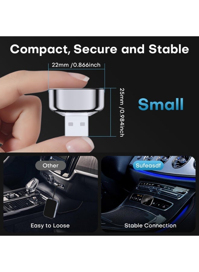 2-في-1 اللاسلكي CarPlay و محول سيارة أندرويد ، Plug & Play CarPlay Dongle يحول سلكي إلى لاسلكي ، سريع - Image 3