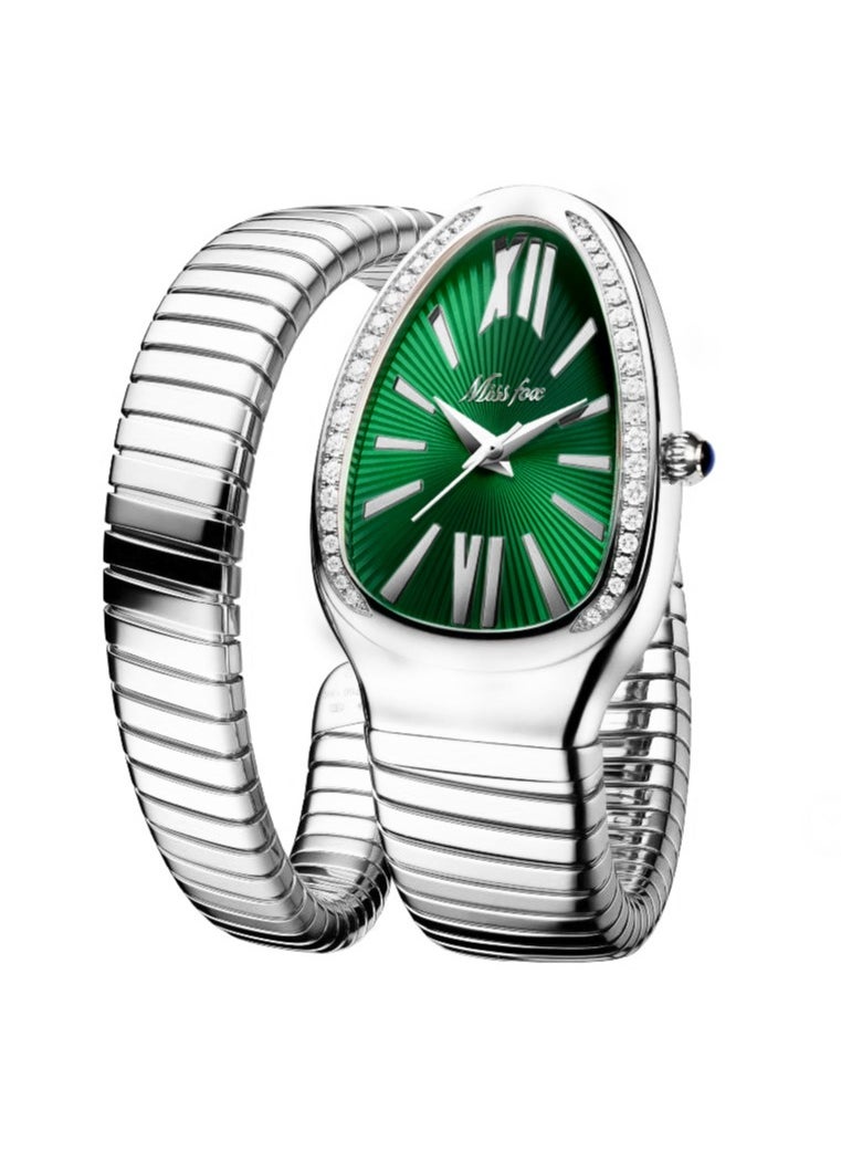MISS FOX Luxury Snake Watches Women Fashion Brands MISSFOX  Quartz WristWatch Waterproof AAA Clock Lady Hot Gift 