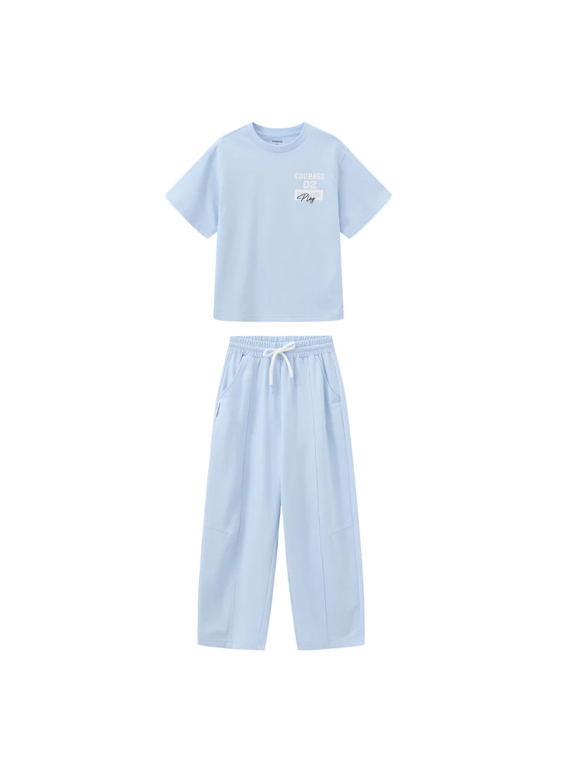 Balabala Kids Unisex Knitted short-sleeved set