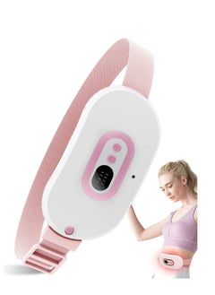 Period Heating Pad for Cramps-Portable Cordless Vibrating Menstrual Pads, Electric Small USB Heat Pad, Waist Belt Wearable Pain Simulator Cramp/Back Relief
