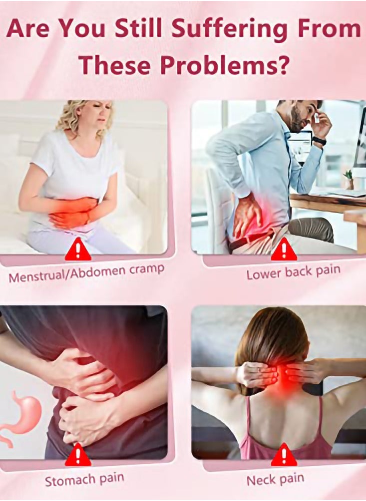 Excefore - Period Heating Pad for Cramps-Portable Cordless Vibrating Menstrual Pads, Electric Small USB Heat Pad, Waist Belt Wearable Pain Simulator Cramp/Back Relief - Image 1