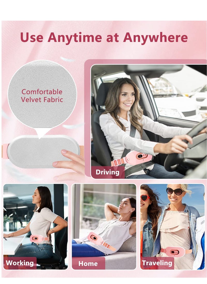 Excefore - Period Heating Pad for Cramps-Portable Cordless Vibrating Menstrual Pads, Electric Small USB Heat Pad, Waist Belt Wearable Pain Simulator Cramp/Back Relief - Image 1