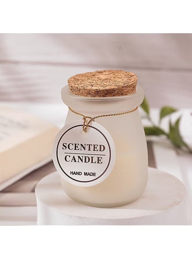 3 قطع شموع معطرة فاخرة برائحة طبيعية – شمع يدوي في برطمان زجاجي بغطاء فلين - Image 2