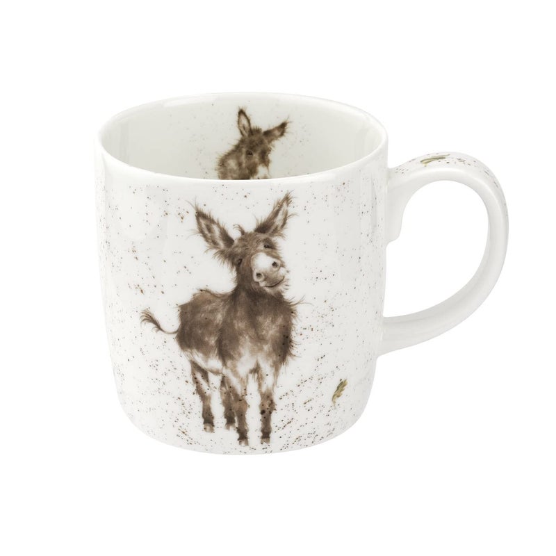 Royal Worcester Wrendale Designs 14 oz Mug Gentle Jack Fine Bone China with Donkey Motif Woodland Themed Tea Mug for Cozy Cottagecore Homes Safe Ceramic Drinkware for Daily Use