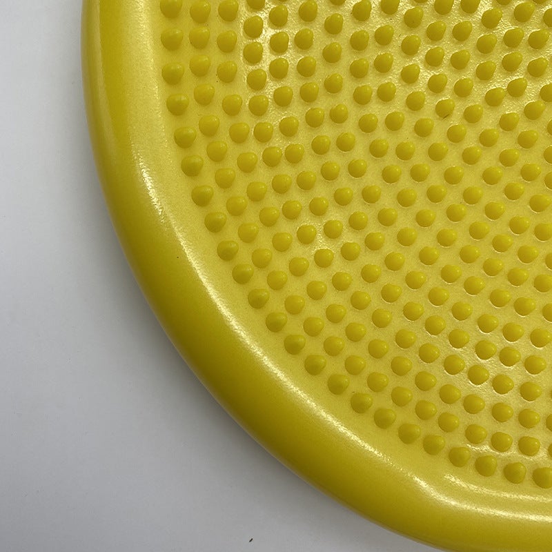Generic Yoga Massage Balance Mat Inflatable Thickened Yoga Trainer pvc Balance Plate Cushion Balance Pad Ball Yellow 