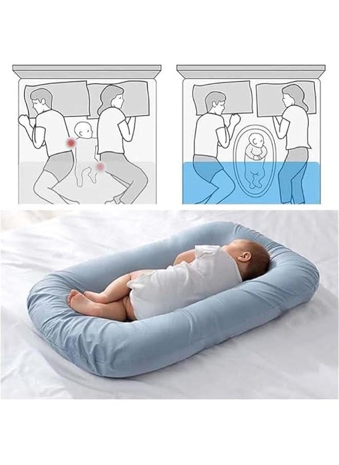 Gonice - Baby Lounger Snuggle Me Lounger for Baby, Bionic Design Baby Nest Sleeper Baby Lounger for Newborn 0-24 Months, Soft Organic Cotton Breathable Lounger Pillow for Infants (green) - Image 1
