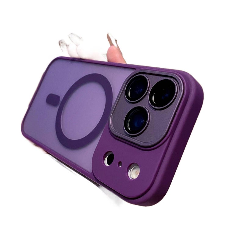 MS PC MagSafe Case for iPhone 16 / 16 Plus / 16 Pro / 16 Pro Max with Matte Finish and Strong Magnetic plus Shockproof plus Drop Protection plus Full Coverage in Purple - Image 1