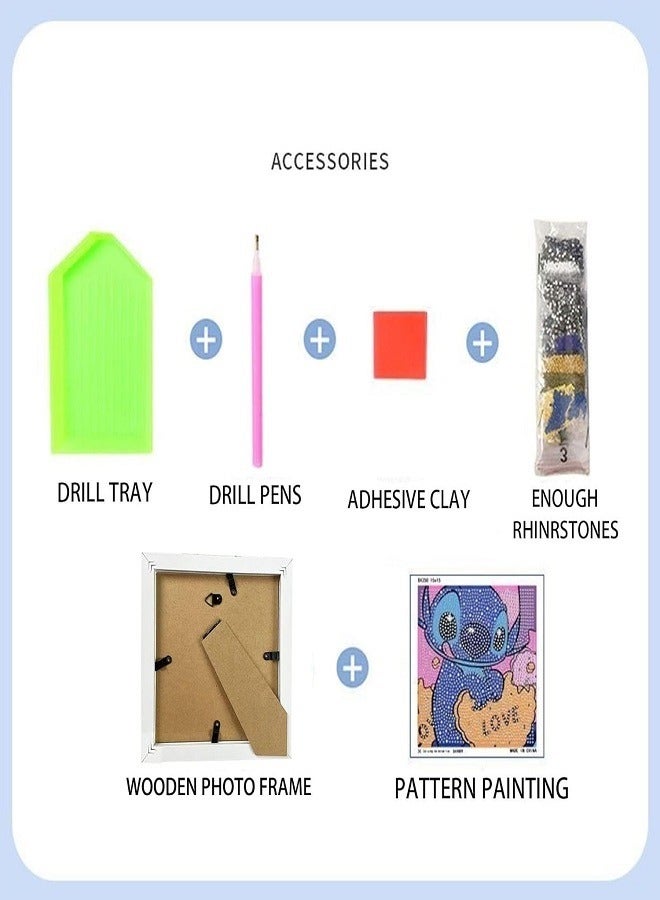 5D DIY Diamond Painting Kits/with Photo Frame,Cute Diamond Painting Art Making for Girls Boys Adult Beginners Gift - Image 2