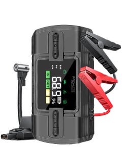 4-in-1 Portable Car Jump Starter, 150PSI Air Compressor, 12000mAh Power Bank with USB-A & QC 3.0 Ports, TMPS, LED Light, SOS Function, 160W Output, PatrolPack-3