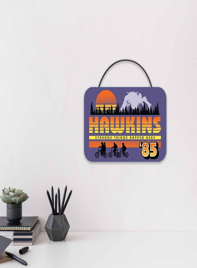 Open Road Brands Stranger Things Hawkins '85 Hanging Wood Wall Decor - Retro Stranger Things Sign for Bedroom or Movie Room - Image 5