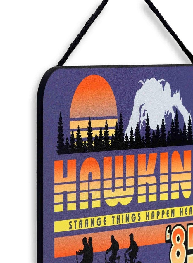 Open Road Brands Stranger Things Hawkins '85 Hanging Wood Wall Decor - Retro Stranger Things Sign for Bedroom or Movie Room - Image 4
