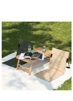 BLUE CORAL Outdoor Camping Ultra-light Comfortable Folding Chair Park Leisure Beach Chair Portable Single Lazy Chair Back Camping Chairs (Brown)  - Image 2