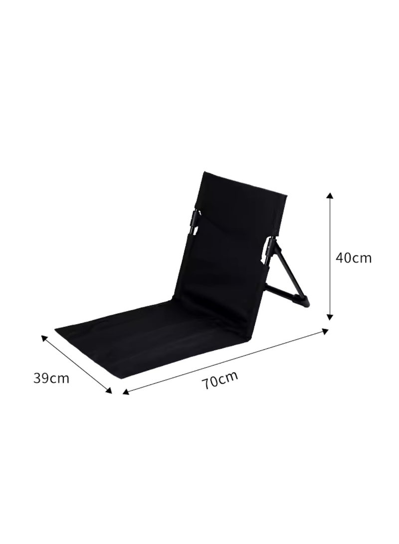 BLUE CORAL Outdoor Camping Ultra-light Comfortable Folding Chair Park Leisure Beach Chair Portable Single Lazy Chair Back Camping Chairs (Brown) - Image 4