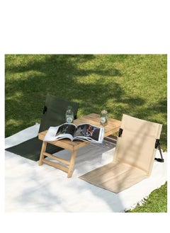 BLUE CORAL Outdoor Camping Ultra-light Comfortable Folding Chair Park Leisure Beach Chair Portable Single Lazy Chair Back Camping Chairs (Brown)  - Image 5