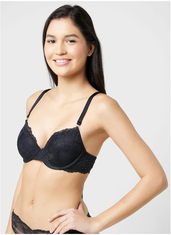 La Senza Lace Detail Plunge Neck Bra