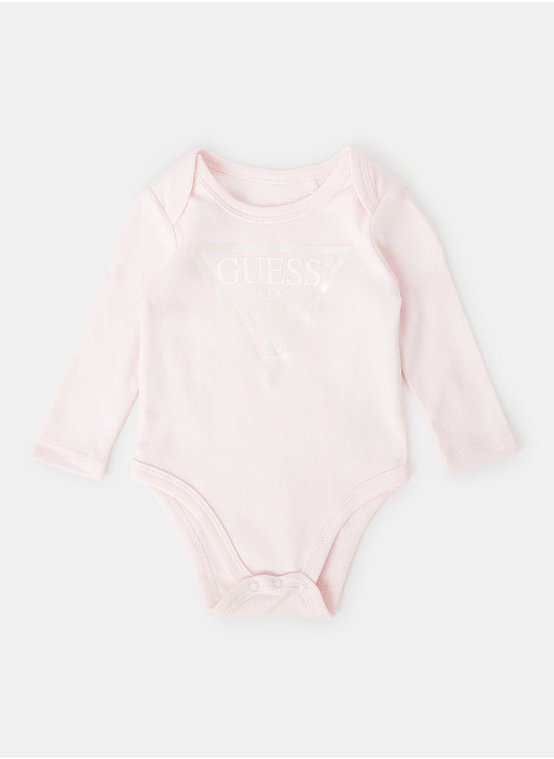GUESS - Baby Unisex Triangle Logo Onesie - Image 1