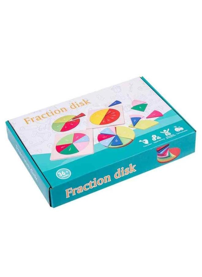 Joy & Learn Joy & LEARN Fractional Board Math Puzzle, Wooden Educational Toy for Ages 2-13  - Image 3