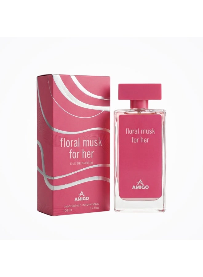 AMIGO Floral Musk For Her Eau De Parfum 100ml - Image 3