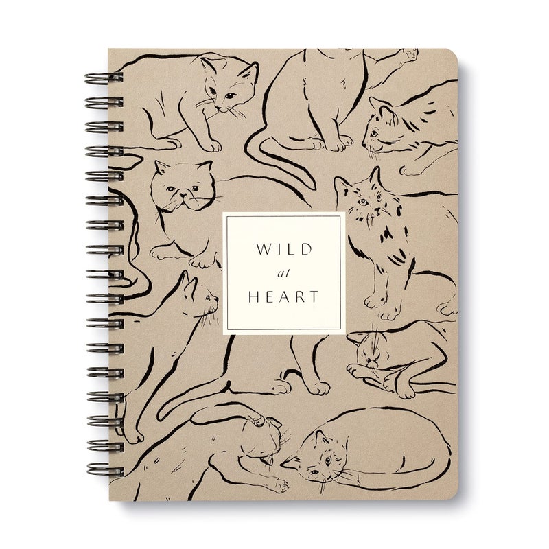 Compendium Spiral Notebook - Wild at Heart — A Designer Spiral Notebook with 192 Lined Pages, College Ruled, 7.0”W x 9.25”H - Image 3