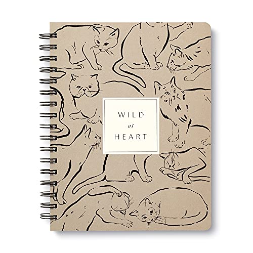 Compendium Spiral Notebook - Wild at Heart — A Designer Spiral Notebook with 192 Lined Pages, College Ruled, 7.0”W x 9.25”H - Image 1