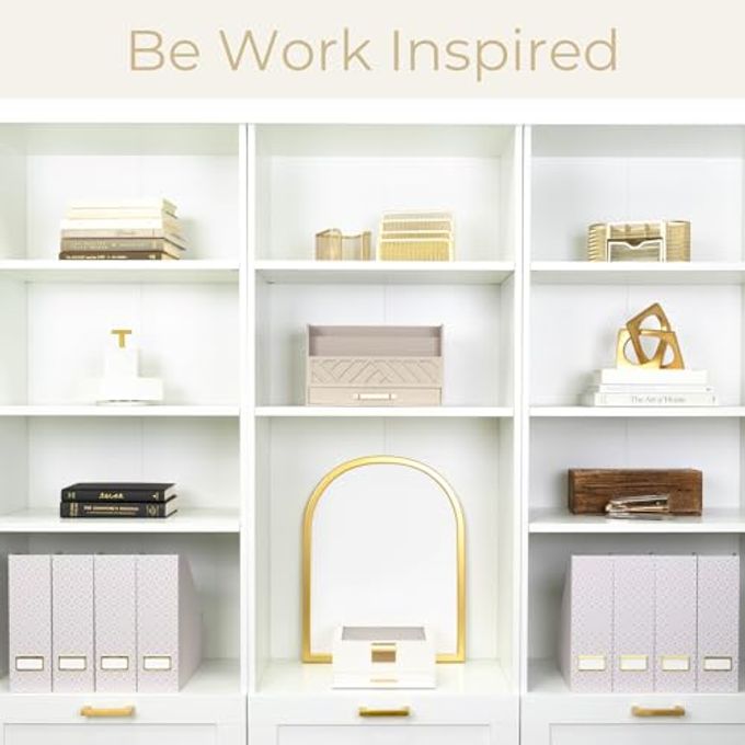 Blu Monaco Foldable Magazine File Holder Set of 4 with Moroccan Tile Design  Decorative Cardboard Magazine Organizer for Home, Office & Dorm Room  Stylish Magazine Storage Solution - Image 2