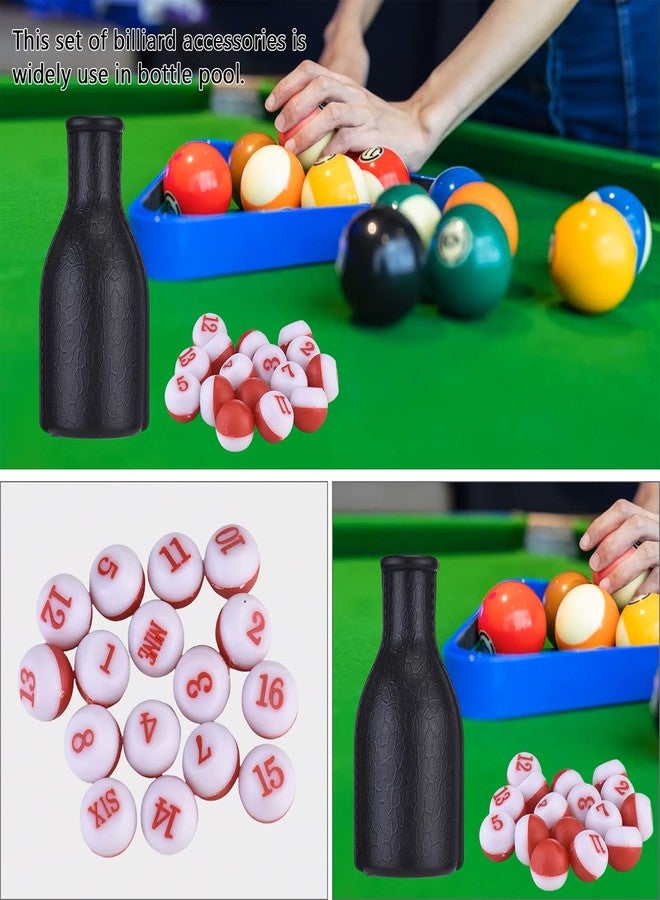 HLGHLG 16PCS 2/3 Inch Red Billiard Number Dice Set - Durable PP Plastic Dice for Kelly Pool, Pea Pool, and Billiard Table Games, Ideal for Home and Billiard Halls - Image 5