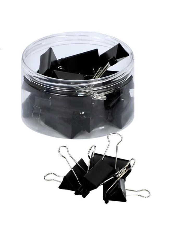 Befon Deyin 41Mm Large Black Binder Clips 3913, Multiple Sizes Paper Clips, Metal Clips, Long Tail Clips, Document Clips, Office Supplies, 24 Pieces/Tube - Image 1