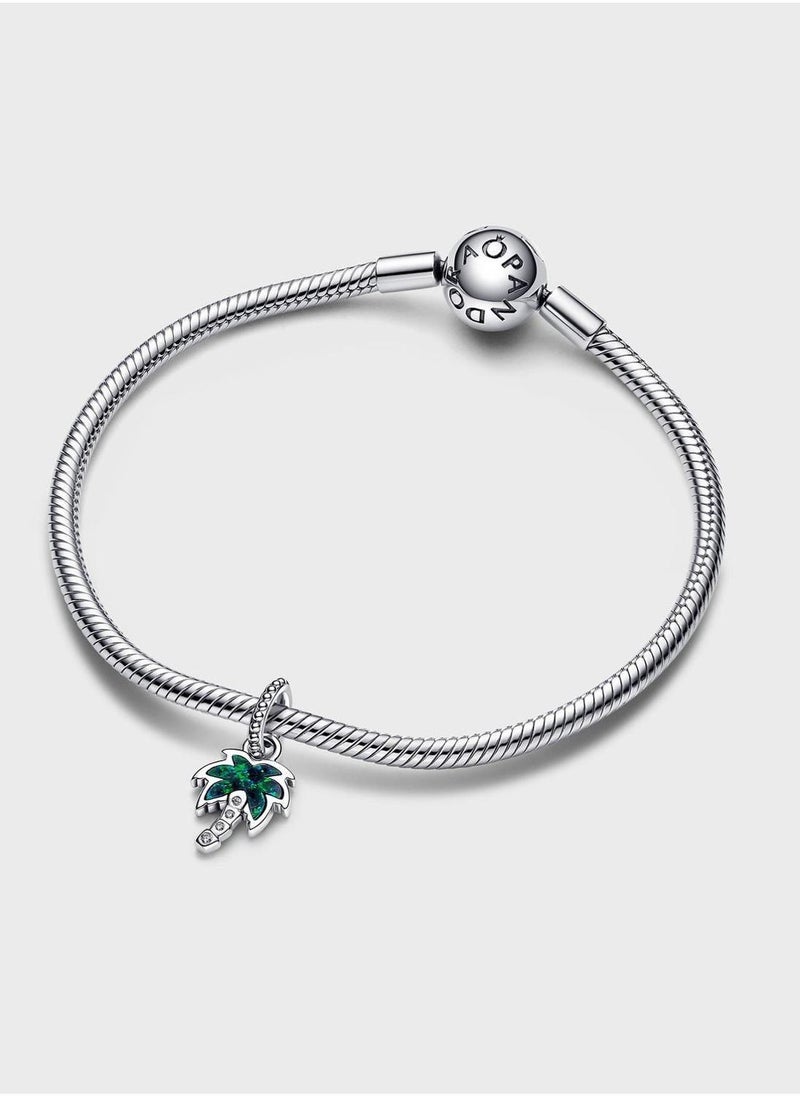 PANDORA Opalescent Green Palm Tree Dangle Charm  - Image 3