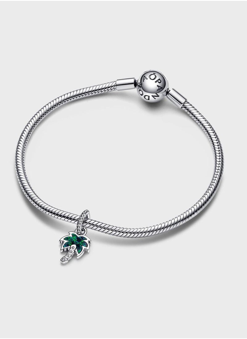 PANDORA Opalescent Green Palm Tree Dangle Charm  - Image 3