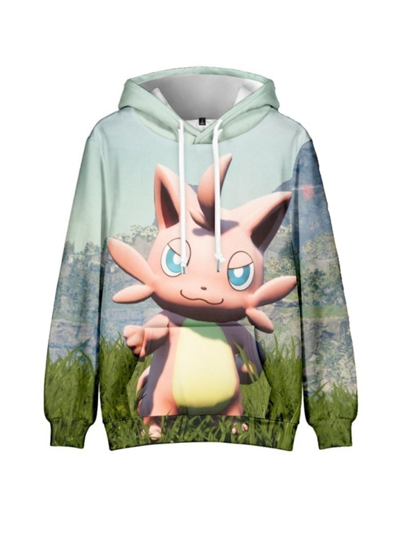Palworld Phantom Pallu 3D digital print street trend hooded sweatshirt for Adults and Children - Image 1